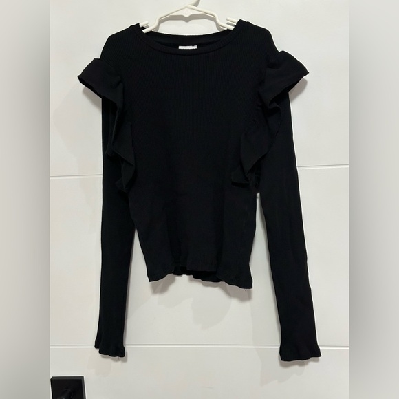 Zara: Girls Ruffle Long Sleeve Top- Size 13-14 - Picture 1 of 6